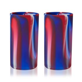 Flexi Tie Dye Silicone Highball Tumblers by True