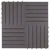 Decking Tiles 30 pcs Gray Wash 11.8"x11.8" Solid Acacia Wood