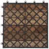 Decking Tiles 30 pcs Gray Wash 11.8"x11.8" Solid Acacia Wood