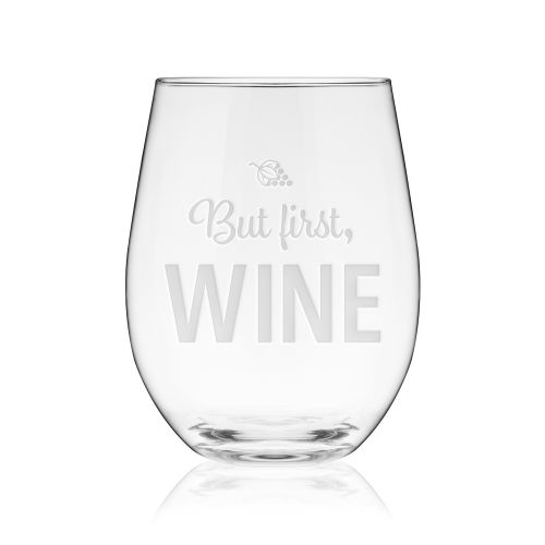 But First Wine Stemless Wine Glass