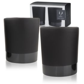 Black Stoneware Tumblers by Viski