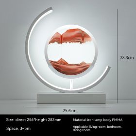 Chinese Style Decorative Glass Hourglass Table Lamp (Option: Red Leaf Inscription PoemWhith-button switch-UK)