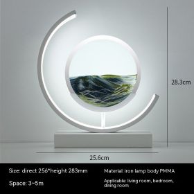 Chinese Style Decorative Glass Hourglass Table Lamp (Option: Golden Wind and Jade DewWhite-Remote control switch-US)