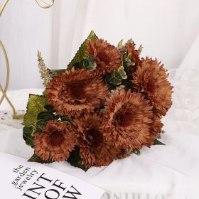 Home Filming Prop Decoration Fake Flowers (Color: Brown)