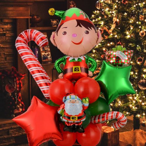 2024 Christmas Party Combination New Year Decoration Atmosphere Layout Aluminum Foil Balloon Set