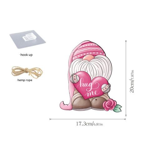 Valentine's Day Cartoon Dwarf Hanging Window Door Vacation Home Decorative Plank