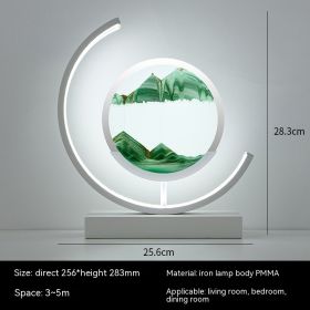 Chinese Style Decorative Glass Hourglass Table Lamp (Option: Verdant and dripping white-button switch-US)