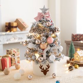 Home Fashion Flocking Christmas Decoration (Option: 60cm Snow Tree Pink)