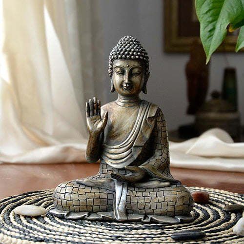 Buddha Statues Thailand for Garden office home Decor Desk ornament fengshui hindu sitting Buddha figurine Decoration