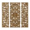Triptych 3-piece Dimensional Resin Canvas Wall Art Set