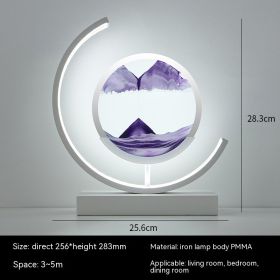 Chinese Style Decorative Glass Hourglass Table Lamp (Option: Purple Qi East White-Remote control switch-UK)