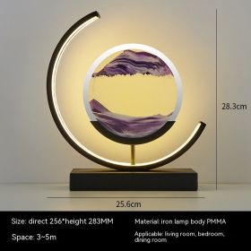 Chinese Style Decorative Glass Hourglass Table Lamp (Option: Colorful and Colorful Black-Remote control switch-UK)