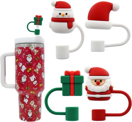 Straw Cover Rubber Accessories Christmas Gift Straw Dust Plug